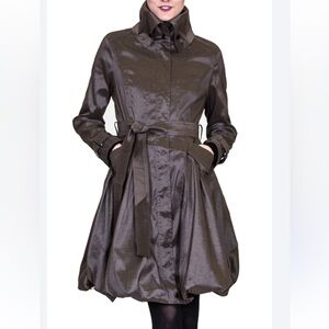 ANIVA PURPLE MICROFIBER BUBBLE TRENCH COAT NWOT! Size L